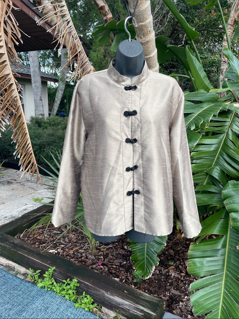 metallic gold bronze jacket